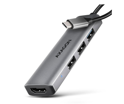 Hub USB Axagon HMC-H3A USB-C 5Gbps STARTER 4in1 hub